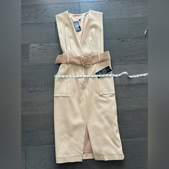 Ever New Womens Piper pinafore camel dress sz 8 - Picture 7 of 16